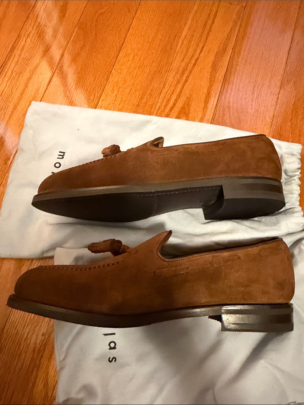 Morjas Brown Suede Tassel Loafer with Rubber Sole - UK 8/US 9 - Picture 6 of 7